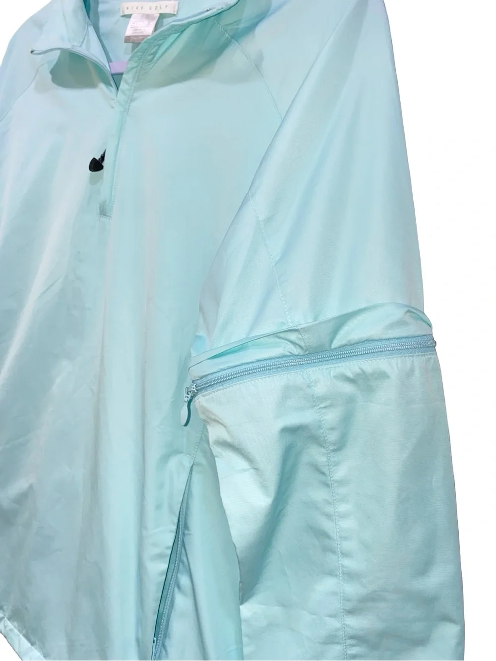 Nike Golf Women's Convertible 1/4 Zip Jacket Mint Teal Light Blue Size M‎